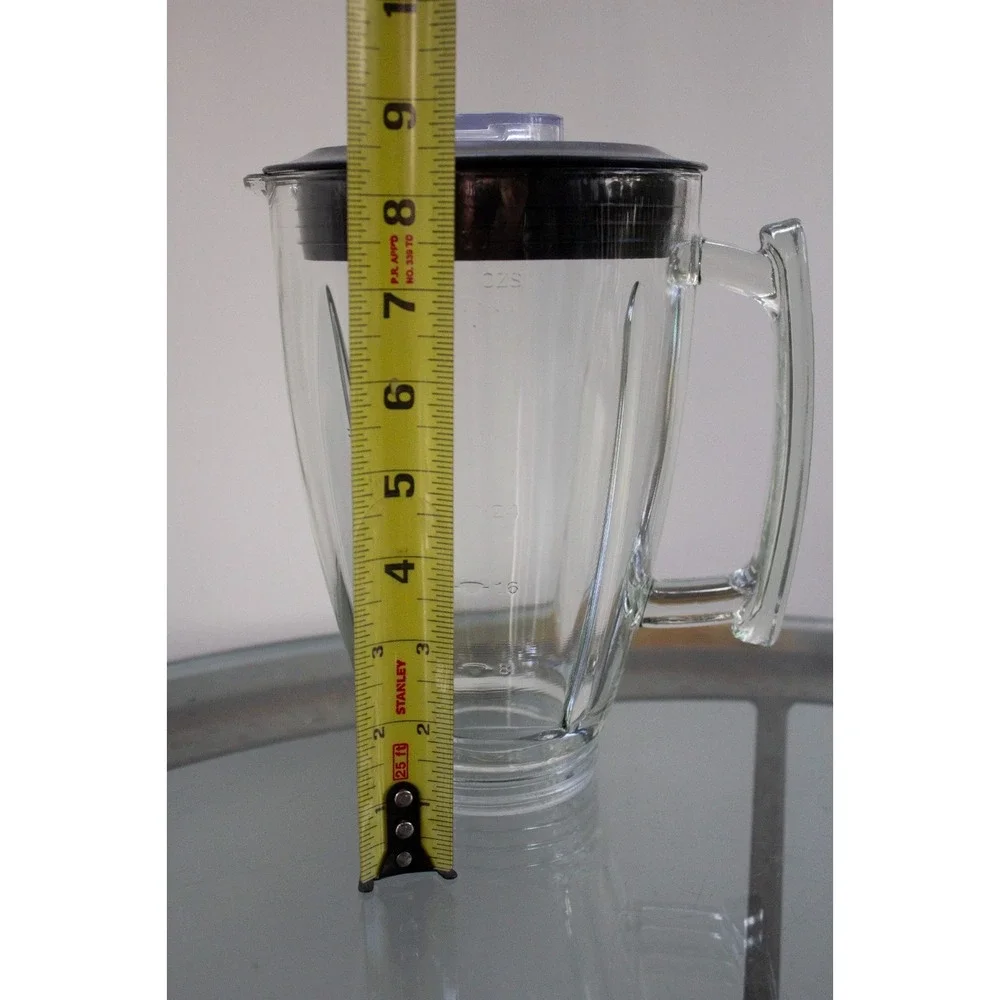 Black + Decker Glass Blender Jar Replacement Pitcher 6-Cup 1.5L